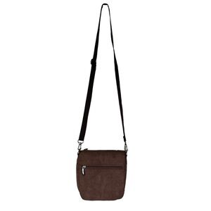 Travelon RFID Crossbody Convertible Belt Bag Brown Purse
